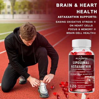Liposomal Astaxanthin 24mg- รองรับสารต้านอนุมูลอิสระ ผิว สมอง ตา ภูมิคุ้มกัน อาหารเสริมเพื่อสุขภาพ