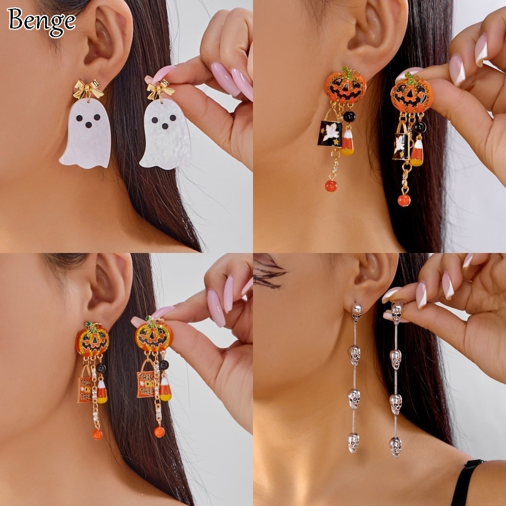 ต่างหูผี HALLOWEEN แบบอะคริลิก พร้อมเสิร์ฟเป็นของขวัญวันหยุด สไตล์แฟชั่นสำหรับงานปาร์ตี้และเทศกาลเฉลิมฉลอง