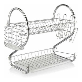 Escorredor De Louça Inox 14 Pratos Organizador De Cozinha Escorredor De Talheres Para Pratos E Talheres
