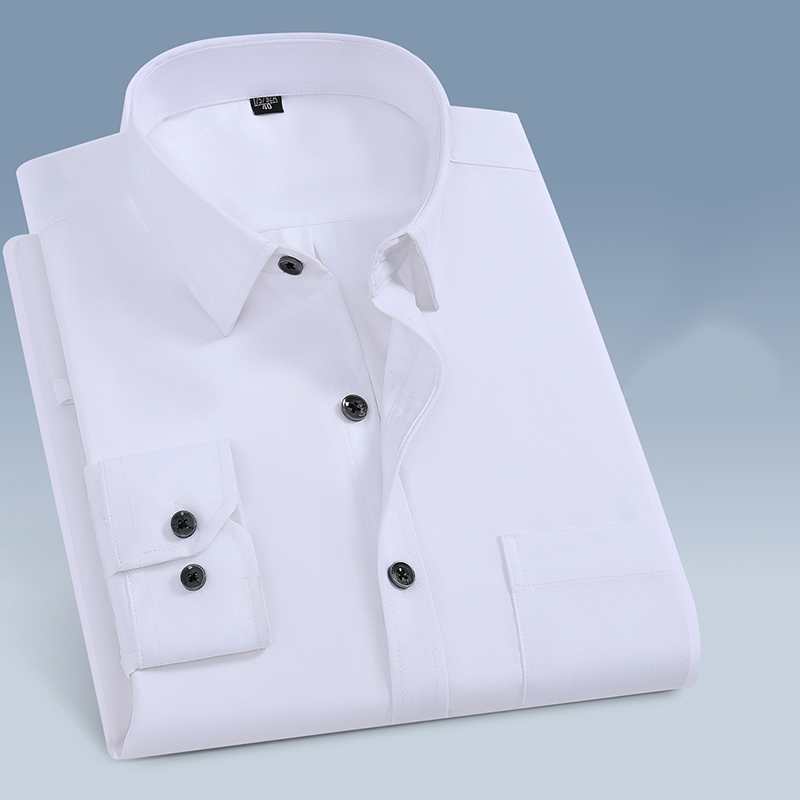 เสื้อเชิ้ตลำลองแขนยาวสำหรับผู้ชาย สไตล์เกาหลี สลิม핏 ดีไซน์สำหรับการทำงาน