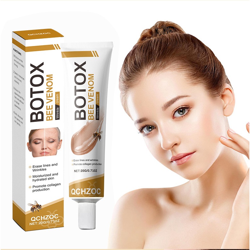 QCHZOC 20g Botox Bee Venom ครีมลดริ้วรอยลบเส้นและริ้วรอยชุ่มชื่นผิวส่งเสริมการการผลิตคอลลาเจน