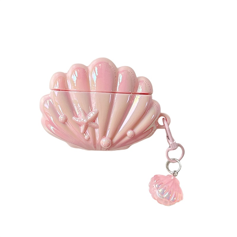 การ์ตูนน่ารักเปลือกหอยชุบสามมิติ Airpods Case สําหรับ Airpods 3/4/1/2/Pro/Pro2 รุ่นชุดหูฟังบลูทูธไร้สาย Drop Resistance เคสป้องกัน