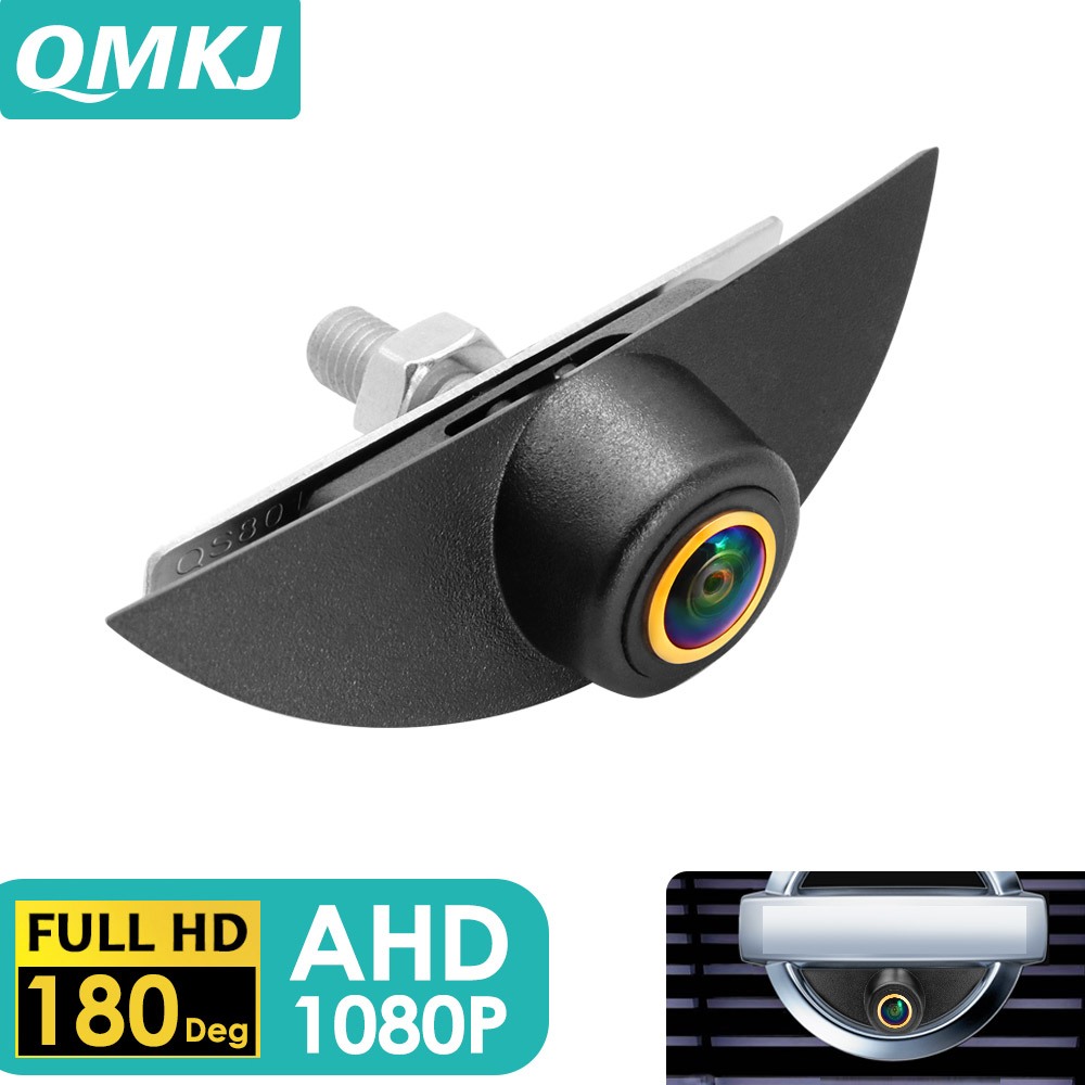 CCD AHD1080P Night Vision ด้านหน้าด้านหลังโลโก้กล้องเลนส์สีทองสําหรับ Nissan X-Trail Tatsu Qashqai L
