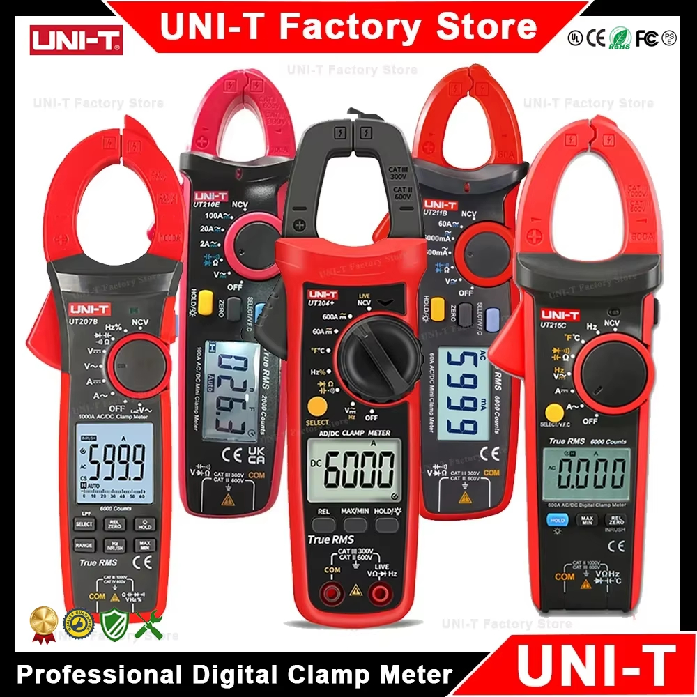 UNI-T UT210E UT210D UT202A+ UT204 Plus UT208B AC DC Current Meter คีมโวลต์มิเตอร์แอมป์มิเตอร์ดิจิตอล
