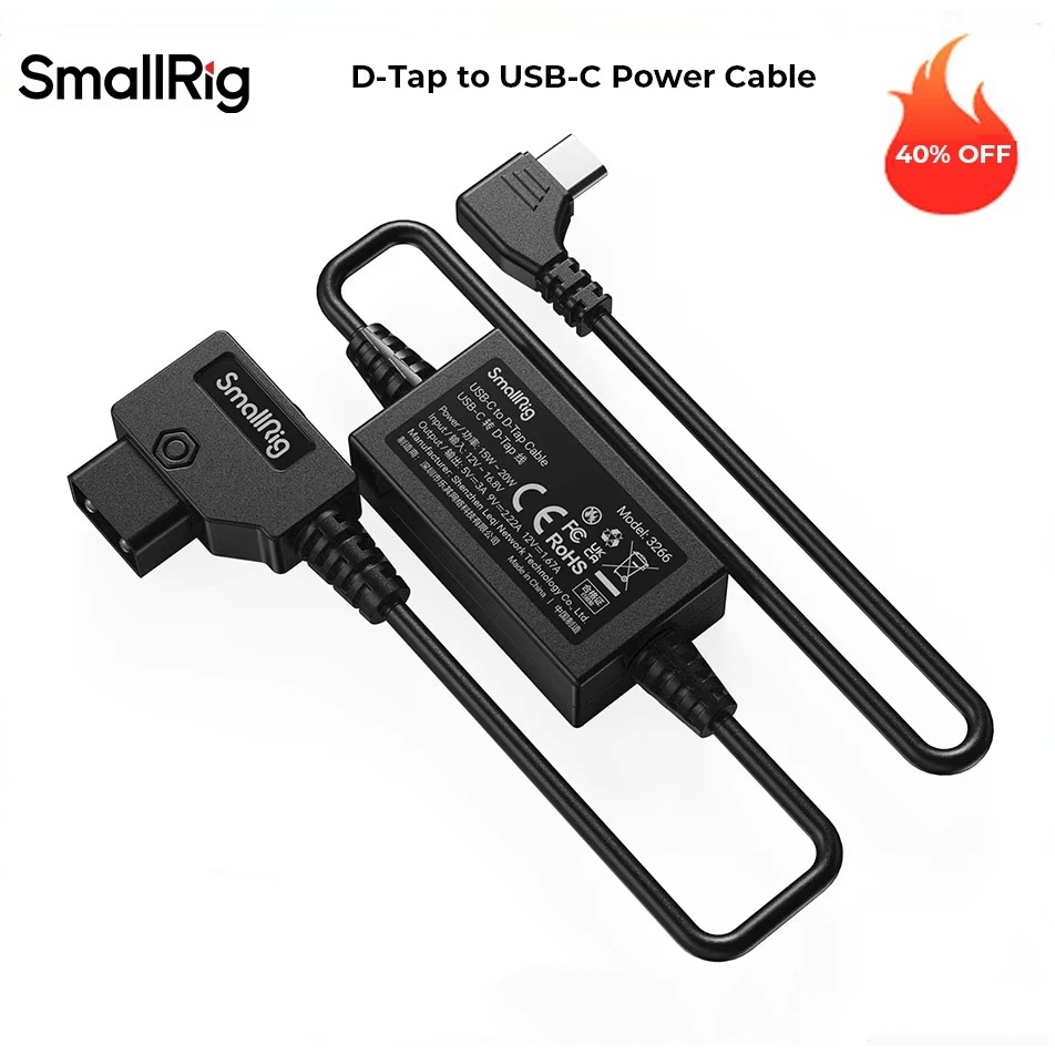 สายไฟ SmallRig D-Tap เป็น USB-C, อุปกรณ์เสริม Power-Supply ของระบบโฟกัสติดตามไร้สาย MagicFIZ รองรับการชาร์จที่รวดเร็ว