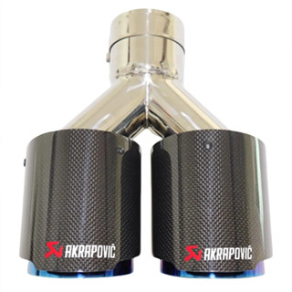 Akrapovic รถคาร์บอนไฟเบอร์ Glossy Muffler Tip Y Shape Double…