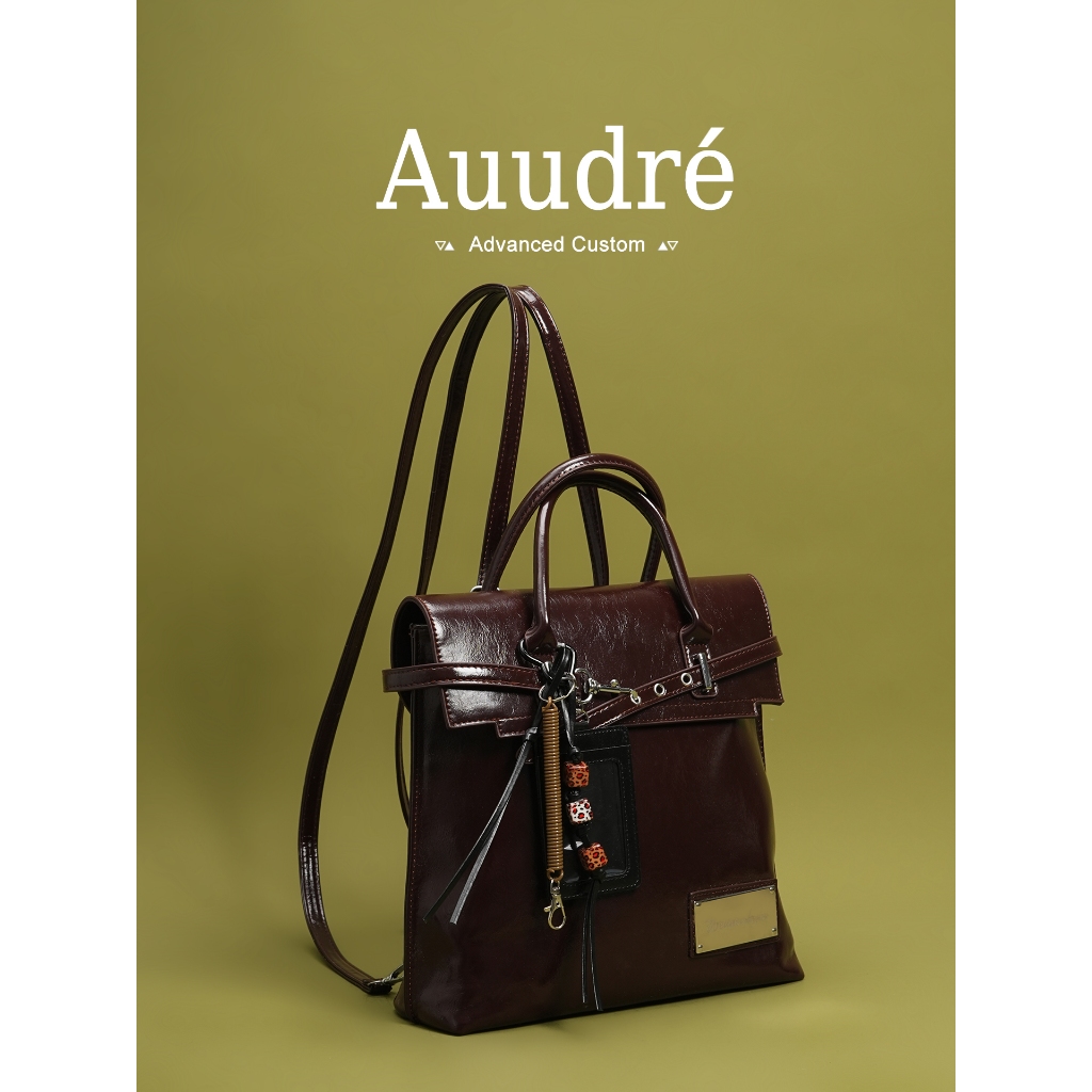 Auure Retro กระเป๋าเป้สะพายหลังความจุขนาดใหญ่ผู้หญิงแฟชั่นกระเป๋าเดินทาง