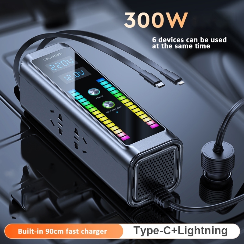 Yashinuo Multi-Functional Car Inverter Converter ซ็อกเก็ตโทรศัพท์มือถือ Fast Charger Universal สําหร
