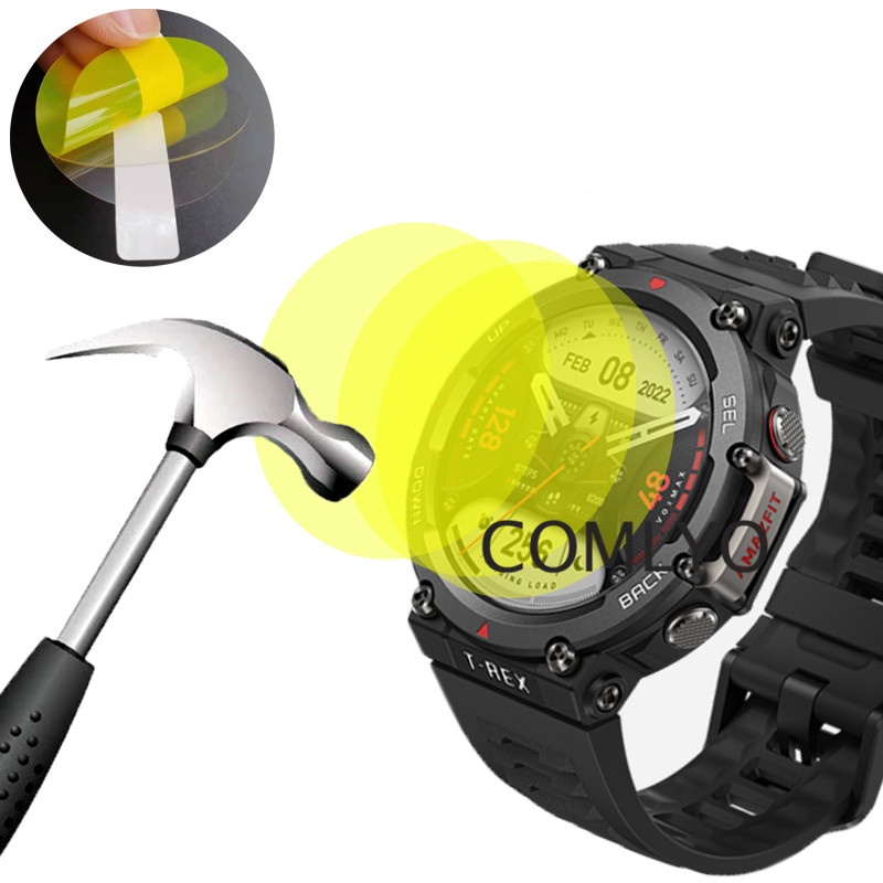 For Amazfit T-rex 2 T rex 2 ฟิล์มกันรอยหน้าจอ HD แบบนิ่ม สําหรับ