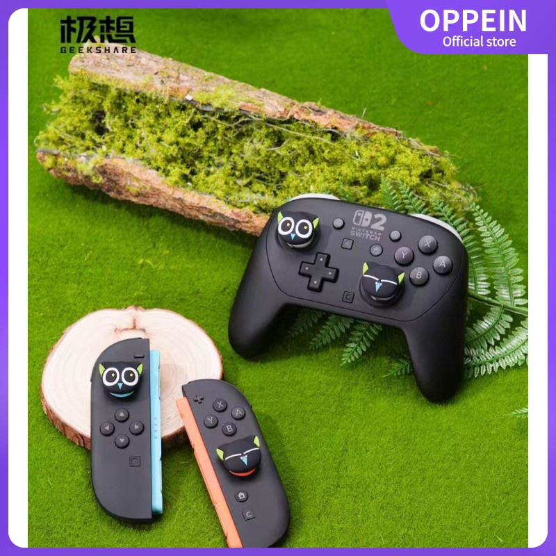 Geekshare Luo Xiaohei Theme ซิลิโคน Anti-slip Thumb Grip Caps สําหรับ Nintendo Switch 2
