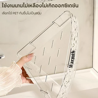 JFSHL ชั้นวางของติดผนัง ชั้นวางของในห้องน้ำ แบบถ้วยดูด ไม่ต้องเจาะ วัสดุโปร่งใส
