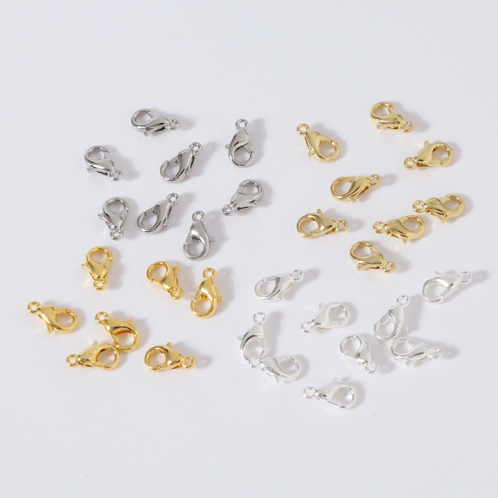 [10 ชิ้น/แพ็ค] ตะขอก้ามปู ชุบทองแท้ 18K อุปกรณ์เสริม สําหรับเชื่อมต่อสร้อยคอ diy