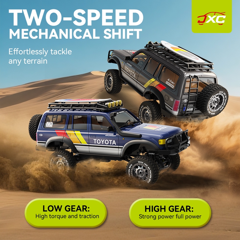 JXC 1/12 LC80 จําลอง Land Cruiser 2.4GHz RTR RC รีโมทคอนโทรลไฟฟ้ารุ่นรถ Rock Crawler ของเล่นเด็กผู้ใ