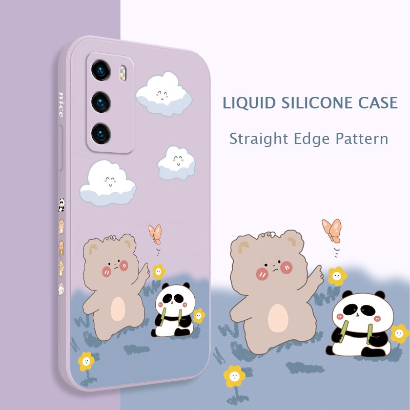 Cloud Bear เคสโทรศัพท์สําหรับ Huawei Mate 20 20X P50 P30 Pro Nova 9 8i 7 7i 3i ปกอ่อน