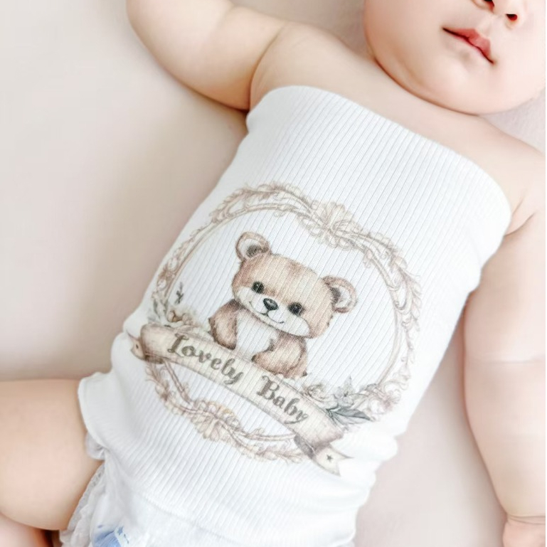 ผ้าฝ้ายเด็กป้องกันสะดือทารกแรกเกิดท้องปุ่มดูแลทารกท้องห่อ