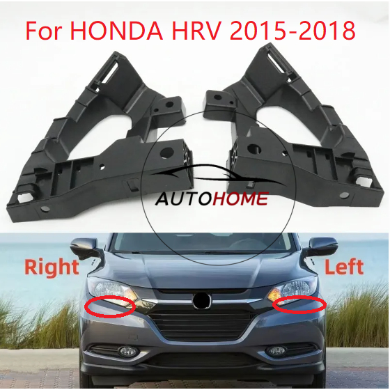 (พร้อมสต็อก) วงเล็บไฟหน้าวงเล็บไฟหน้าสําหรับ HONDA VEZEL HRV 2015 2016 2017 2018 RU1 RU5 RU6 กันชนหน