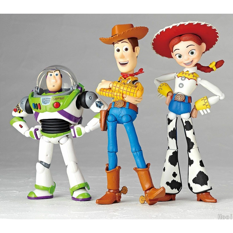Kaiyodo Amazing Yamaguchi Revoltech Toy Story Woody Ver.2.0 Buzz Lightyear Ver.1.5 Jessie Ver.1.5