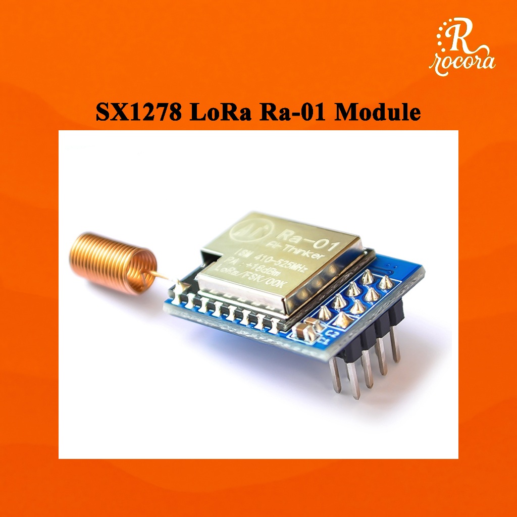 โมดูล SX1278 LoRa Ra-01 จาก AI Thinker 433MHz อินเทอร์เฟซ SPI ไร้สายระยะไกล สำหรับ Arduino และ IoT