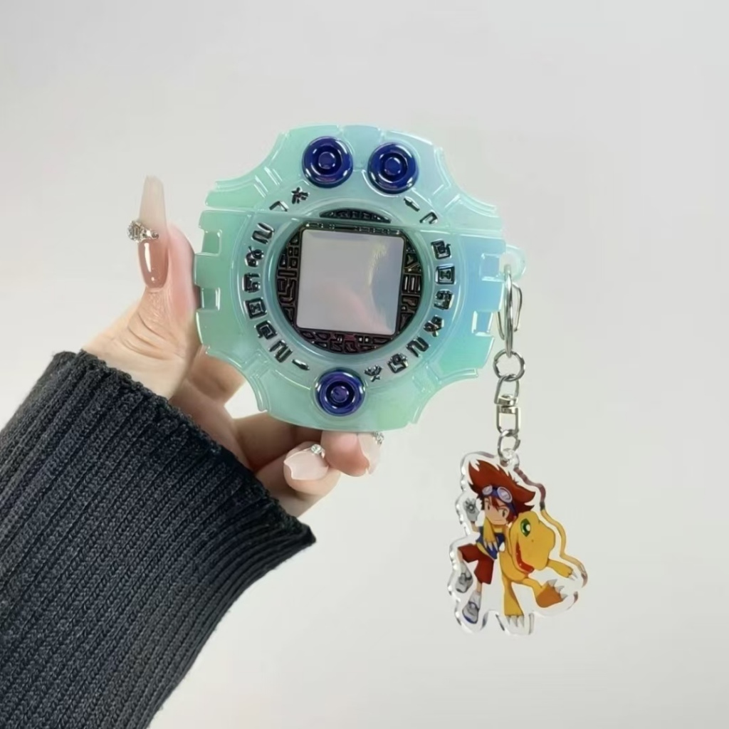 Luminous Digivice Shape Airpods Pro3 กรณี Airpods Pro2 ซิลิโคนกันกระแทกหูฟังสําหรับ AirPods Pro3 4/4 (ANC) Pro2 3 Pro 2 1