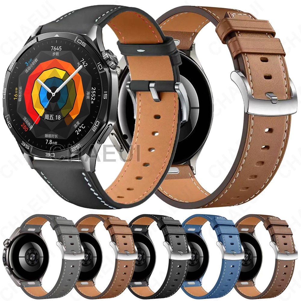 สร้อยข้อมือหนังสายนาฬิกาอุปกรณ์เสริมสําหรับ Huawei Watch GT GT2 GT3 SE GT4 GT5 GT6 Pro 46mm GT2e