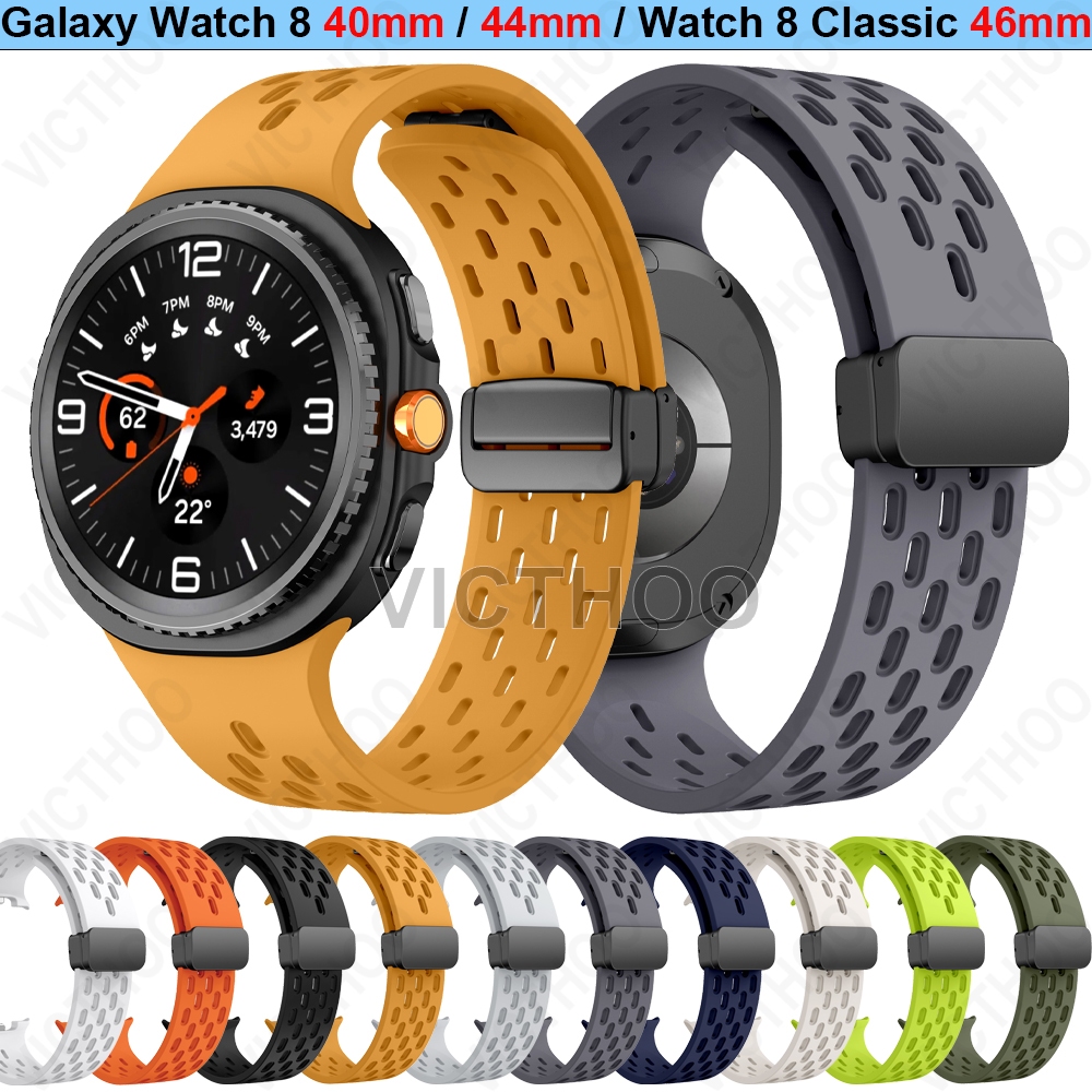 สายรัดข้อมือซิลิโคนสำหรับ Galaxy Watch 8 44mm 40mm Classic 46mm ราคา ถูกที่สุด ดีลบีเคเค รูปภาพหลัก