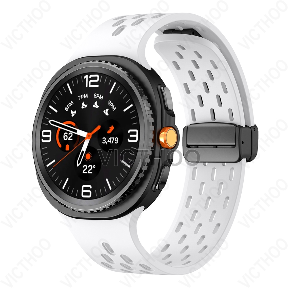 สายรัดข้อมือซิลิโคนสำหรับ Galaxy Watch 8 44mm 40mm Classic 46mm ราคา ถูกที่สุด ดีลบีเคเค แกลเลอรีภาพที่ 2