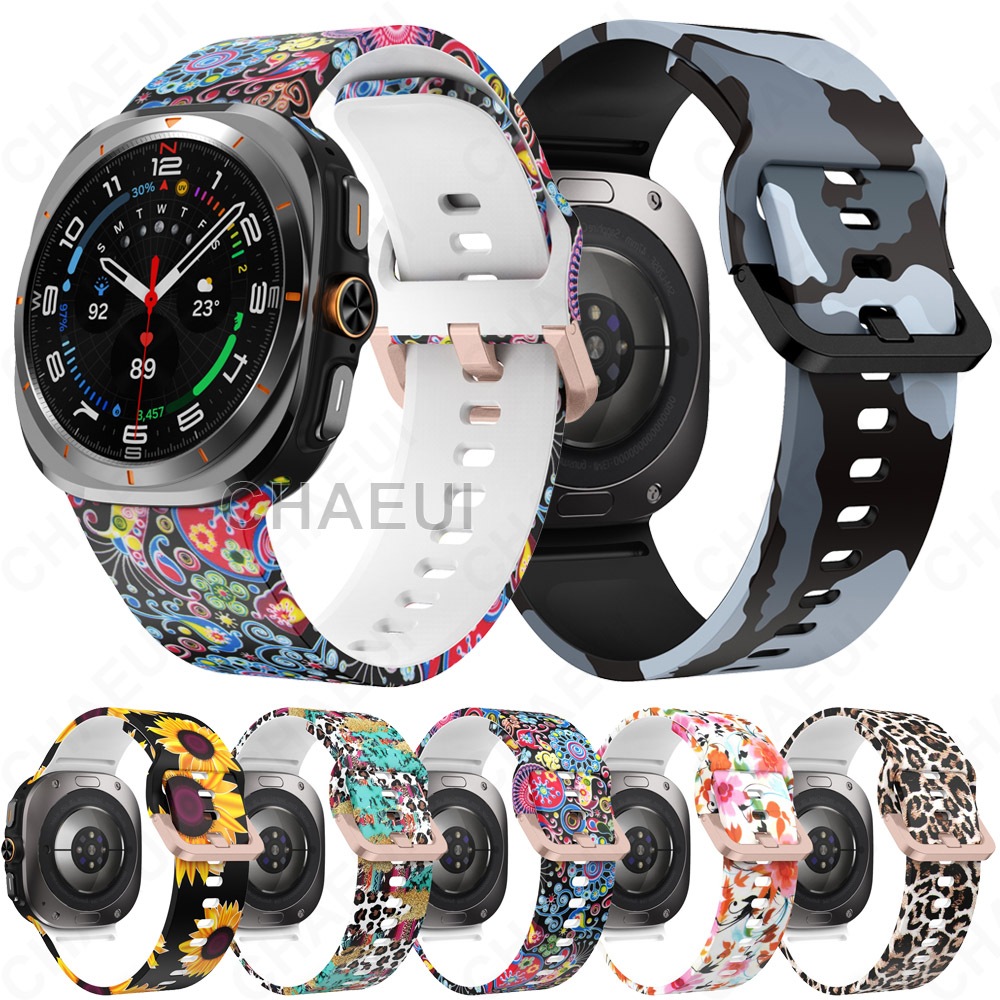 สร้อยข้อมือซิลิโคนอุปกรณ์เสริมห่วงสายรัดสีสันสดใสสําหรับ Galaxy Watch Ultra 2025 47mm