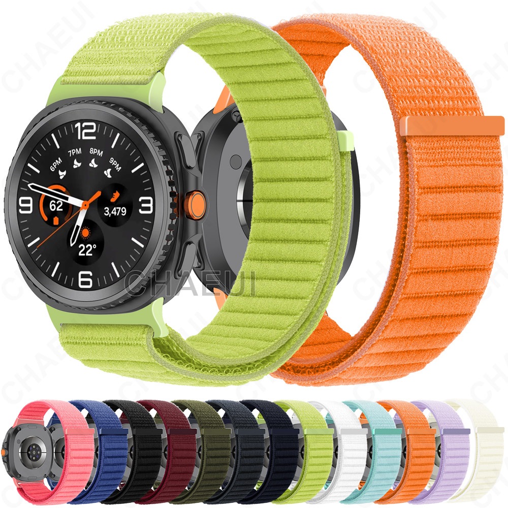 สายถักทอห่วงสร้อยข้อมือไนลอนอุปกรณ์เสริมสําหรับ Galaxy Watch 9 8 40mm 44mm Classic 46mm