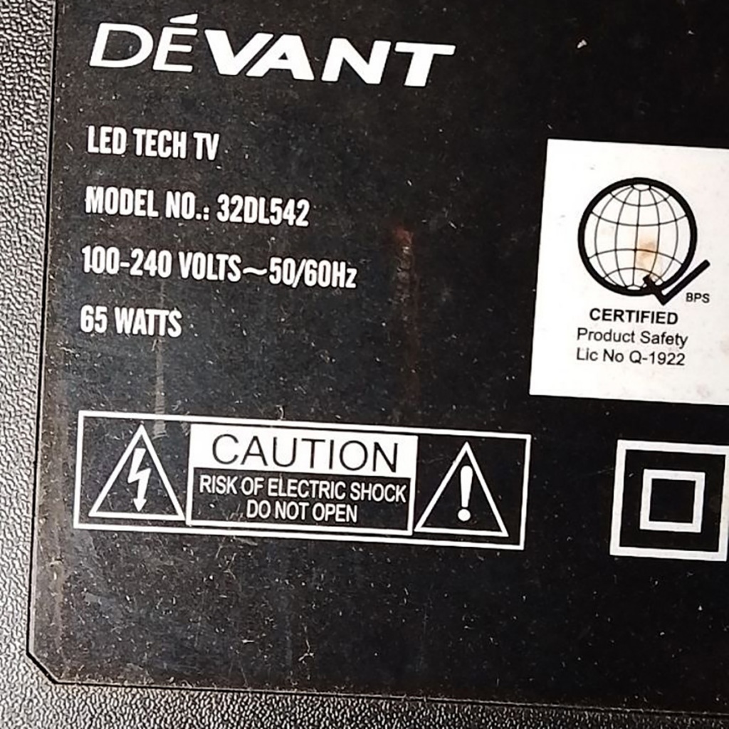 ชุดแบ็คไลท์ 32 นิ้ว Devant 32dl542 Original fit Brandnew Plug and Play 3s6b