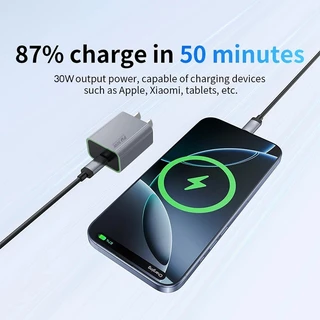 อะแดปเตอร์ชาร์จเร็ว PD30W สายชาร์จจอแสดงผลดิจิตอล 120W สายชาร์จ Type-C และ IOS เหมาะสำหรับแท็บเล็ตและโทรศัพท์มือถือ