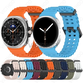 สายรัดข้อมือซิลิโคนหายอาย Loop สายรัดนาฬิกาอุปกรณ์เสริมสำหรับ Galaxy Watch 8 44mm 40mm Classic 46mm