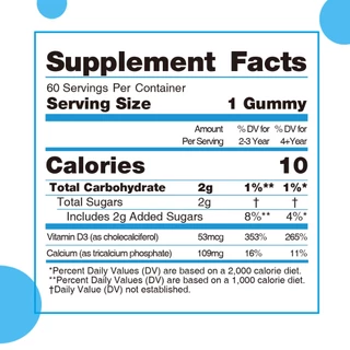 [มี อย.] Nature's Key Children's Calcium D3 Gummies กัมมี่แคลเซียมเด็ก แคลเซียม + วิตามิน D3 เสริมกระดูกและฟัน ทานง่าย รสชาติอร่อย สำหรับเด็ก