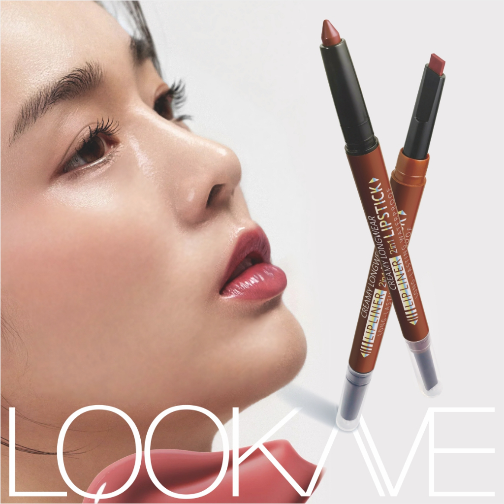 ลิปสติกเนื้อแมท Highly Pigmented Lipliner Mulit-use Smooth ลิปสติกปากกา Lip Cosmetic