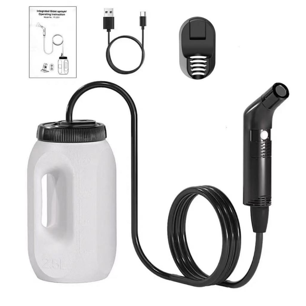 แบบพกพาไฟฟ้า Bidet ชาร์จ Shataf Hand Bidet พร้อมขวด 2.5L Butt Sprayer สําหรับสุขอนามัยส่วนบุคคลทําคว