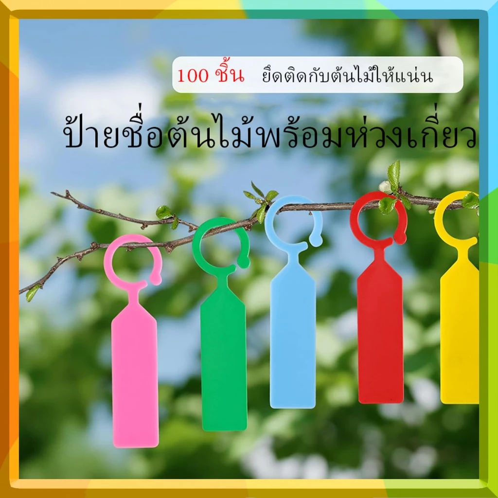 100ชิ้นแขวนพืชชื่อแท็กกันน้ํา | ป้ายพลาสติกแบบหนา | สวนและการใช้สถานรับเลี้ยงเด็ก
