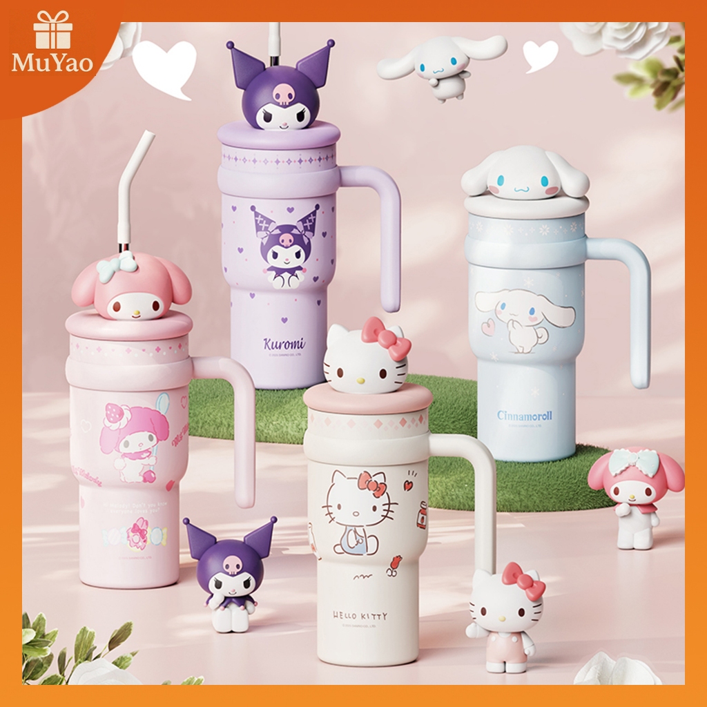 MUYAO ถ้วยน้ําขวดน้ํา 700ml ตู้เย็น Kitty/Kuromi/Cinnamon Roll/My Melody