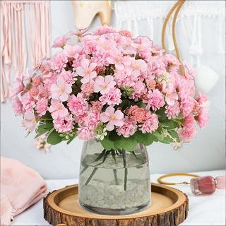 Dualswish Mini Bulbous Chrysanthemum Flower Ball Silk สําหรับตกแต่งงานแต่งงานเจ้าสาว Flores ตกแต่งบ้านจําลอง Flow