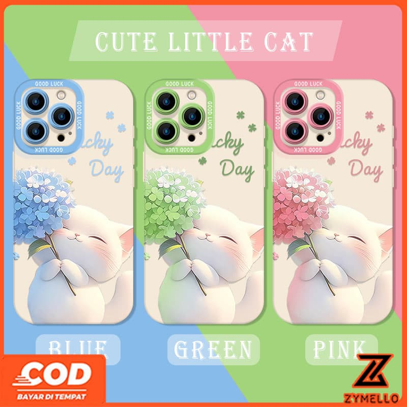สําหรับRealme Note 60 Realme Note 50 Realme C61 Realme C53 C71 C75 น่ารักการ์ตูนไฮเดรนเยียแมวกันกระแทกTPUเคสโทรศัพท์