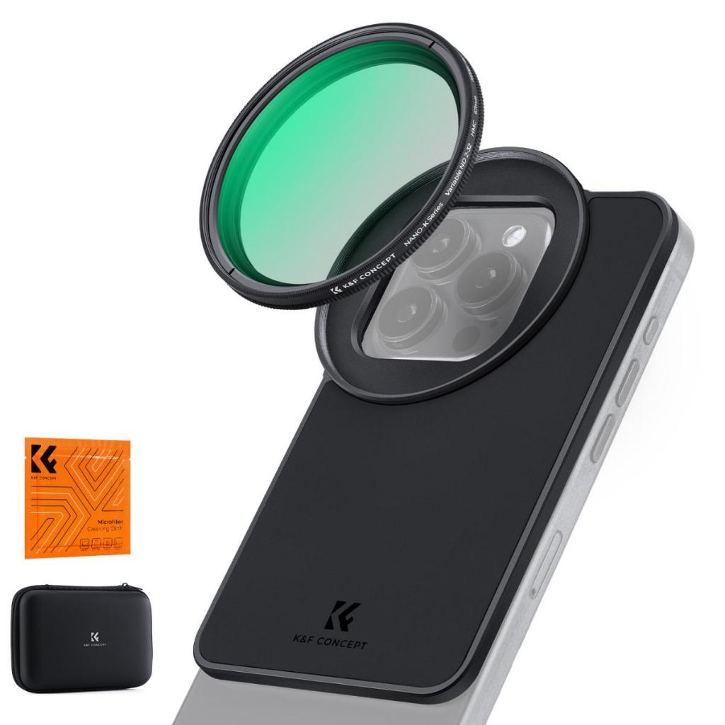 K&F Concept อะแดปเตอร์เมาท์กรองโทรศัพท์แม่เหล็กขนาด 6.7 นิ้วพร้อมตัวกรอง CPL /ND2-32 สําหรับ iPhone