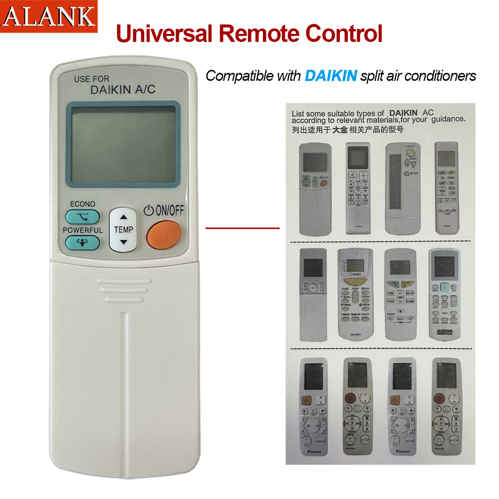 ALANK Remote รีโมทแอร์ DAIKIN (ใช้งานได้เฉพาะแอร์แบบแยกส่วนทุกรุ่น) รีโมทสากล DK06201