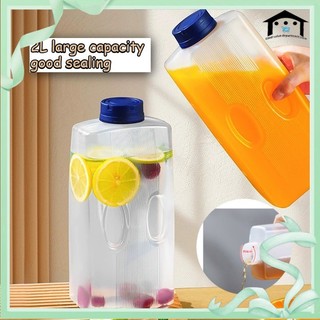 2L Large Capacity Cold Water Kettle Juice Teapot with Cap Household Cold Juice Kettle Cold Water Cup Teapot High Temperature Resistant