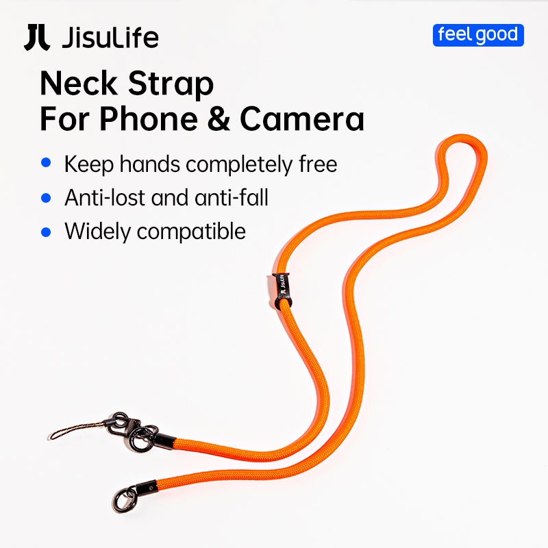 JisuLife ความหนาปรับ Anti-lost Lanyard สายคล้องโทรศัพท์ที่ถอดออกได้คอพัดลม Tether เชือกกล้อง