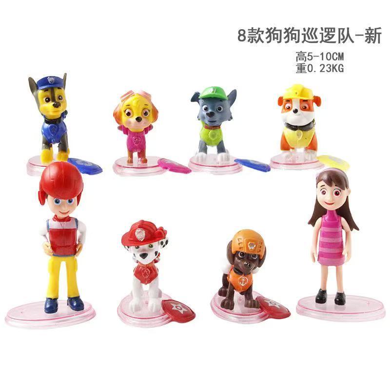 8 สไตล์/เซ็ต 5-10 ซม.Paw Patrol Chase Skye Rubble Tracker รุ่น Q การ์ตูนอะนิเมะ Action Finger ของเล่