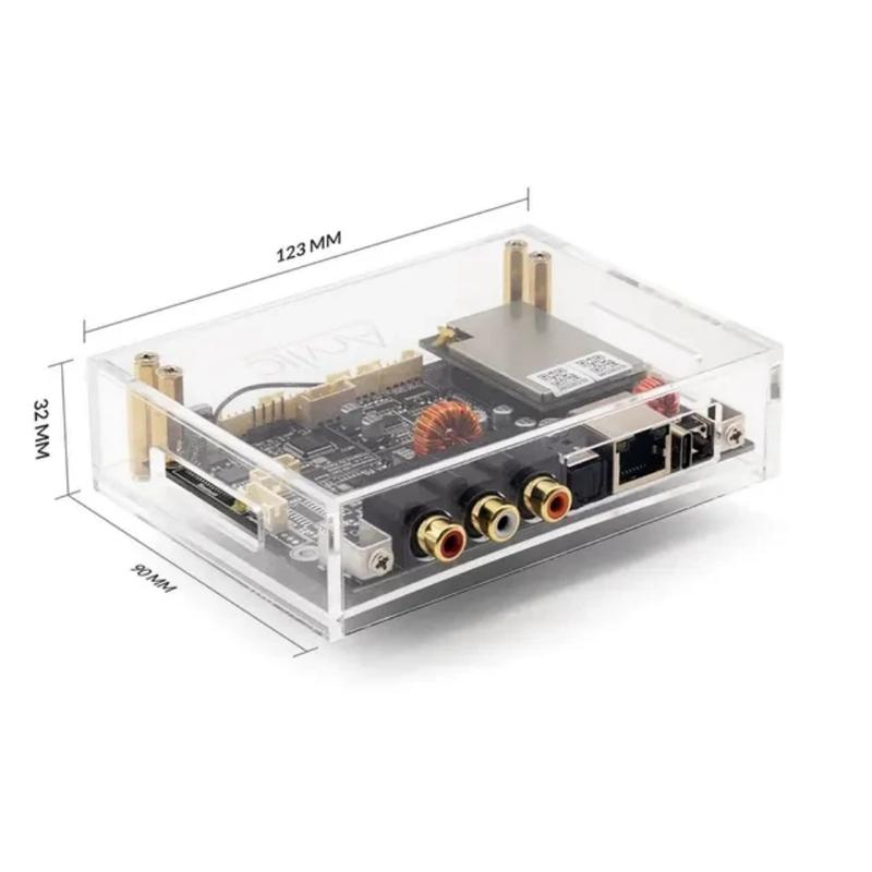 Arylic Case สําหรับ Up2Stream DIY Board Module ปลอกป้องกันโปร่งใส HD DAC