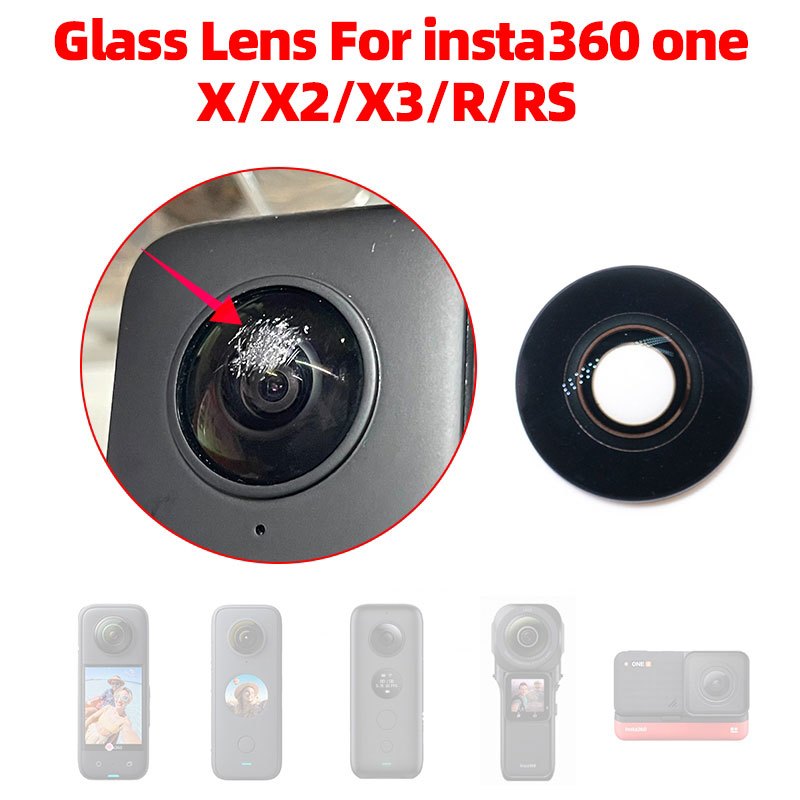 เลนส์กระจกทดแทนใหม่สำหรับ insta360 X3 / One X2 / one x / One R / One RS ชิ้นส่วนซ่อมเลนส์กระจกกล้องแอคชั่น อุปกรณ์เสริมกล้อง insta 360 Lens Glass Replacement