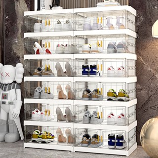 🚚จัดส่งทันที🚚 กล่องใส่รองเท้า ติดตั้งง่าย พับเก็บได้ ประตูแม…