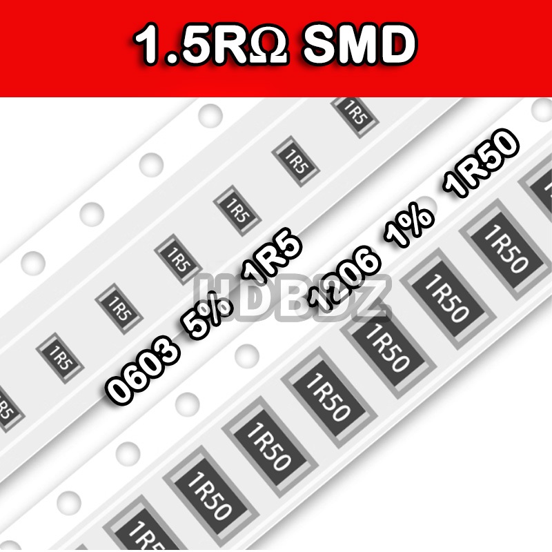10~100PCS 1.5RΩ SMD Resistance accuracy 5%/1% 1R5/1R50/18Y