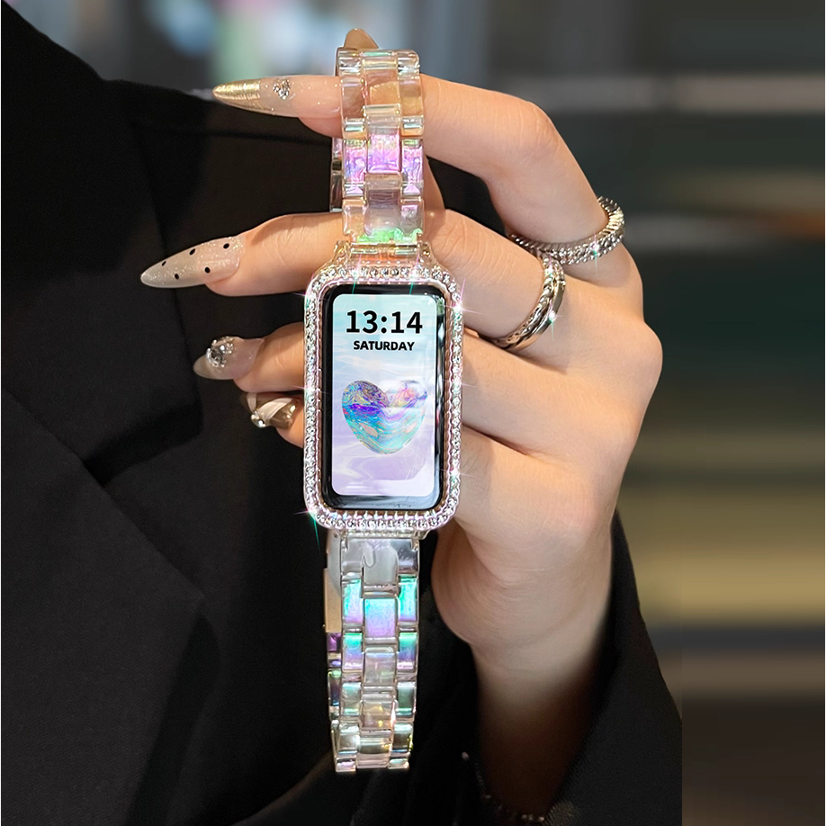 Clear Shining Watch Strap For สาย Huawei Band 11 Pro สาย Huawei Band 10 Strap Huawei Band 9 สาย Huaw