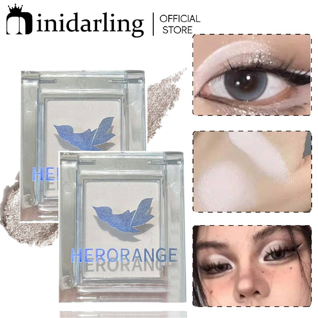 Herorange พาเลทอายแชโดว์ บลัชออน เนื้อแมตต์ โมโนโครม สีนู้ด ติดทนนาน กันน้ํา