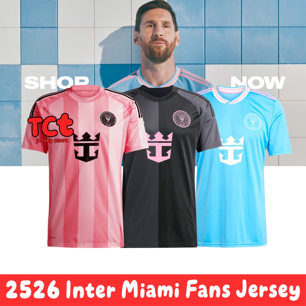เสื้อบอล Inter Miami 25/26 แบบบ้านนอกและสามข้าง ขนาด S-4XL สำหรับแฟนคลับและผู้ชายที่ชอบความสะดวกสบาย